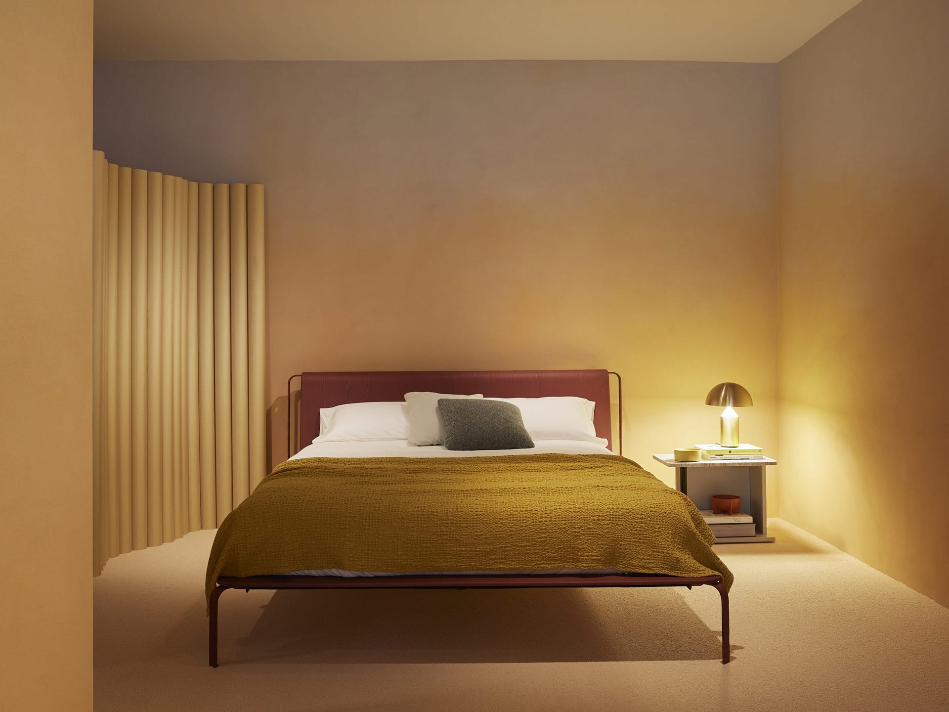 TerraSilk Smooth clay paint and TerraVista Plus Smooth reinforced raw earth finishing plaster, both custom color, for the BolzanSpace showroom in Milan. Project by Zanellato/Bortotto, Photography by Omar Sartor